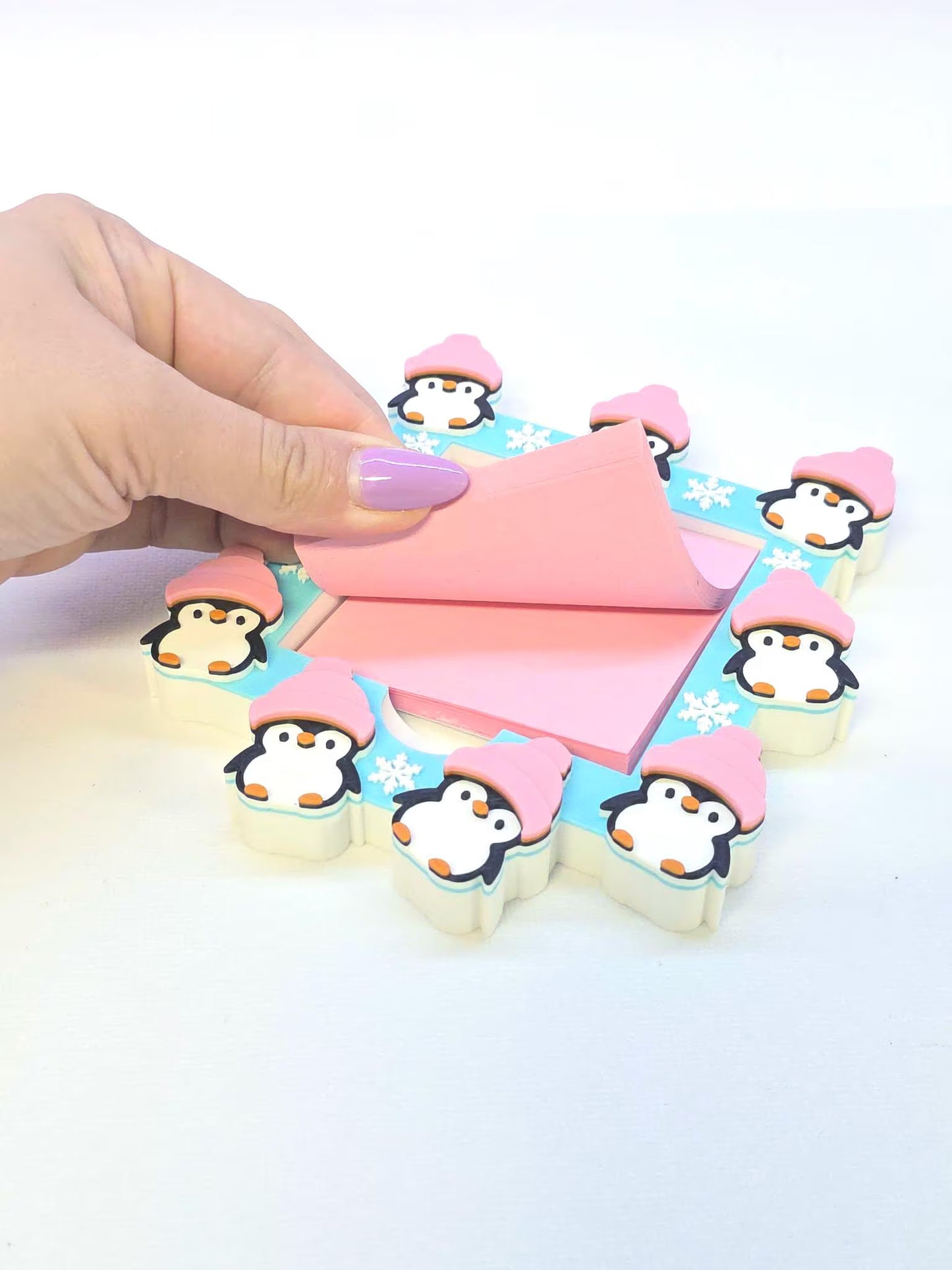 Cute Penguin Sticky Note Holder: 3D Print File (STL/3MF Digital Download)